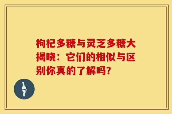 枸杞多糖与灵芝多糖大揭晓：它们的相似与区别你真的了解吗？