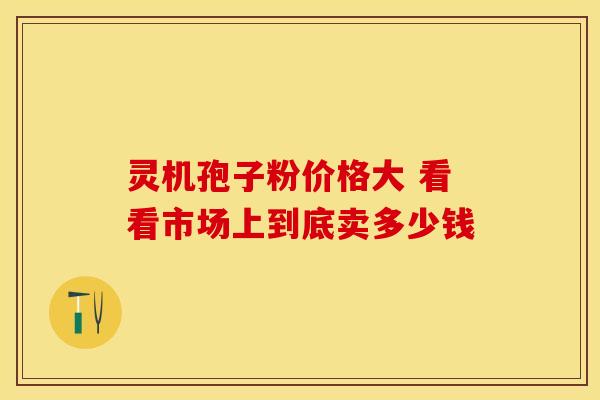 灵机孢子粉价格大 看看市场上到底卖多少钱